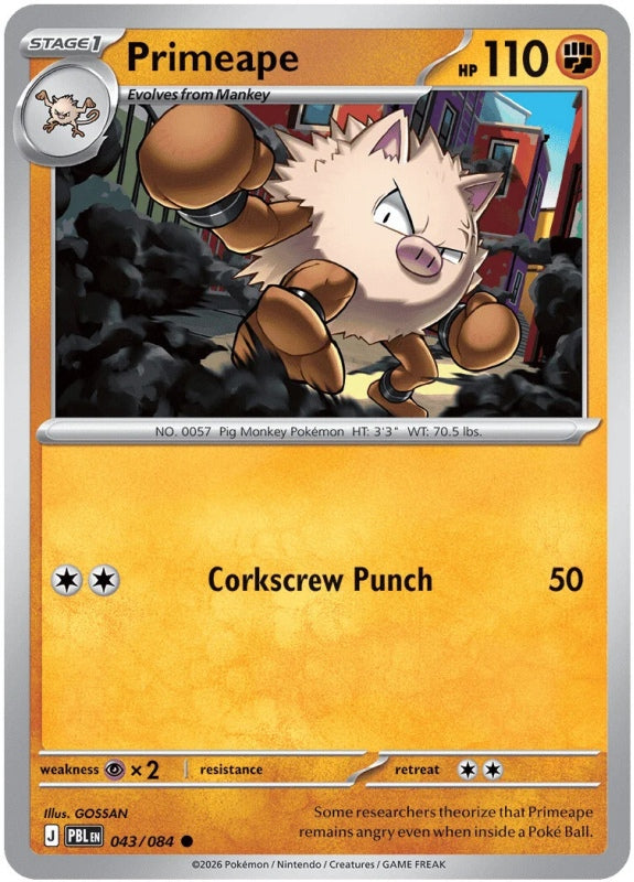 Primeape 043/084 Pitch Black Pokémon card