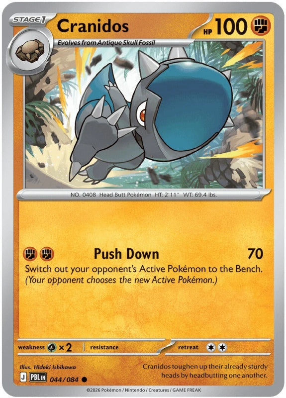 Cranidos 044/084 Pitch Black Pokémon card
