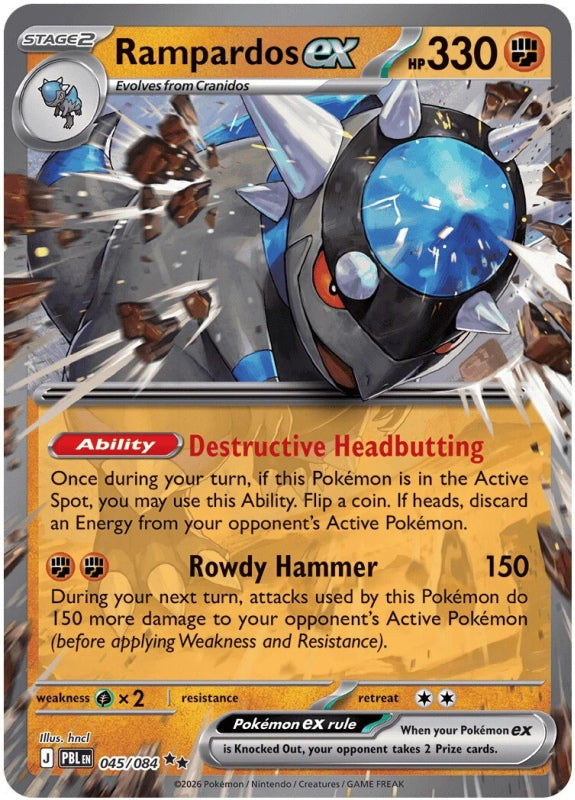 Rampardos ex 045/084 Pitch Black Pokémon card