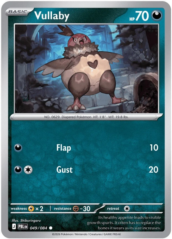 Vullaby 049/084 Pitch Black Pokémon card