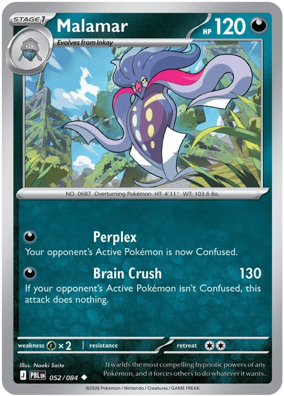 Malamar 052/084 Pitch Black Pokémon card