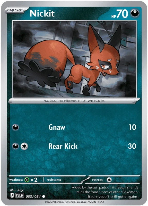 Nickit 053/084 Pitch Black Pokémon card