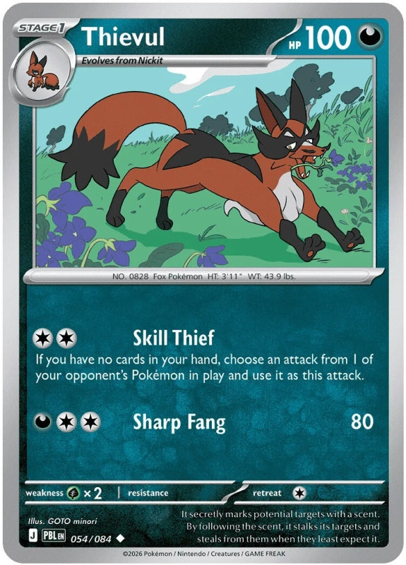 Thievul 054/084 Pitch Black Pokémon card