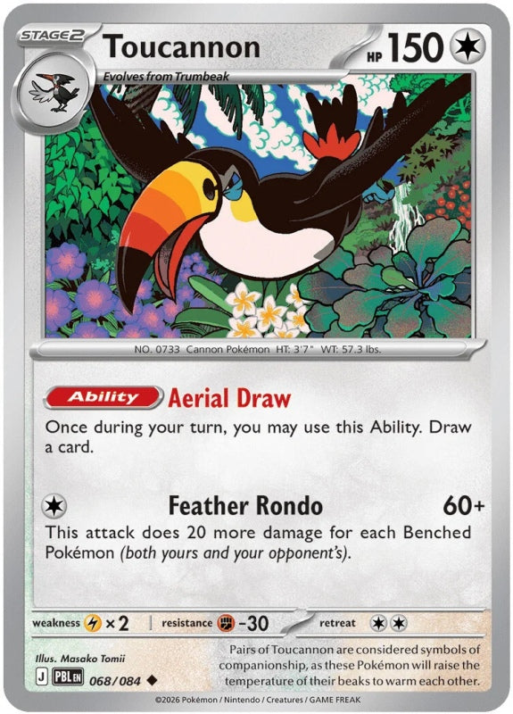 Toucannon 068/084 Pitch Black Pokémon card