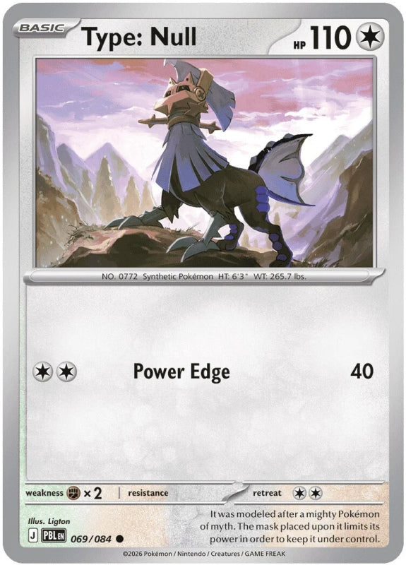 Type: Null 069/084 Pitch Black Pokémon card