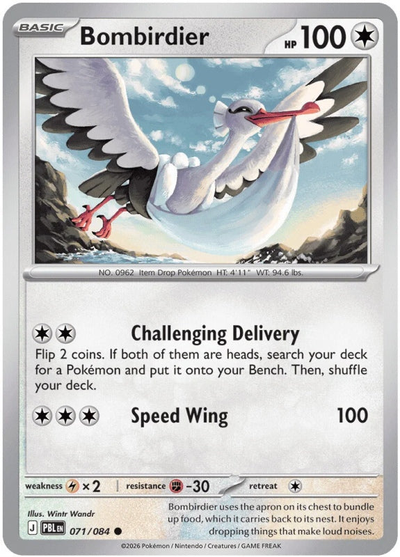 Bombirdier 071/084 Pitch Black Pokémon card