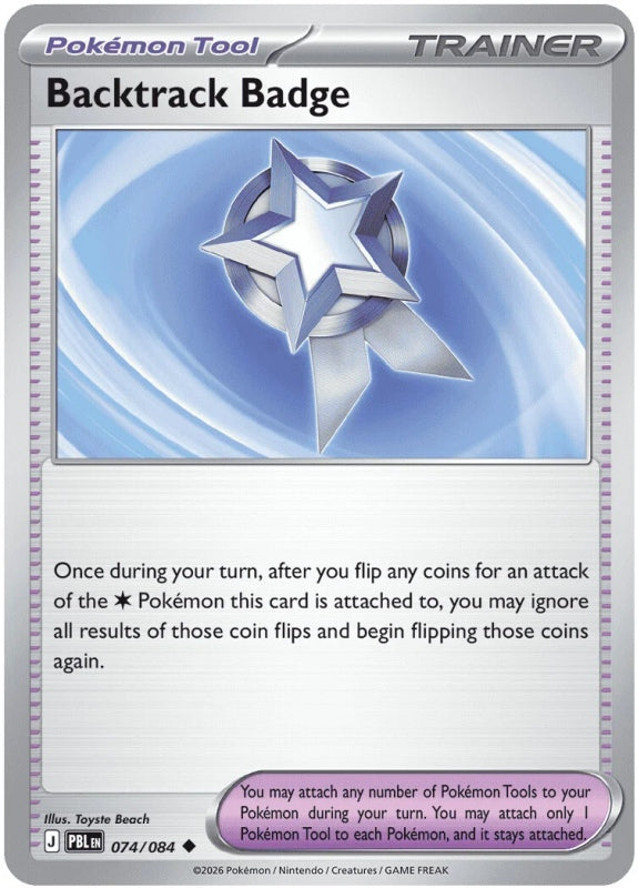 Backtrack Badge 074/084 Pitch Black Pokémon card