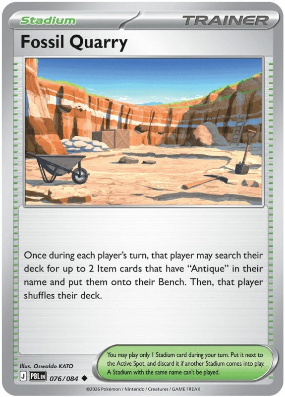 Fossil Quarry 076/084 Pitch Black Pokémon card