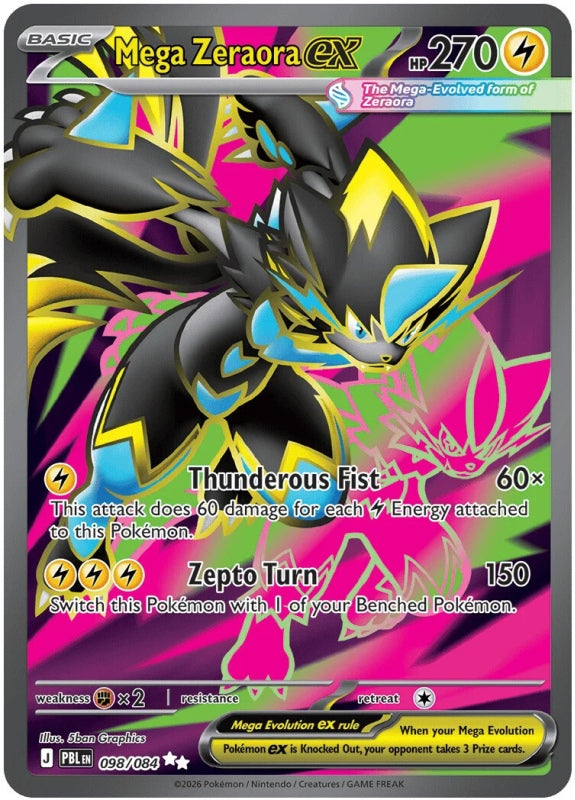 Mega Zeraora ex 098/084 Pitch Black Pokémon card
