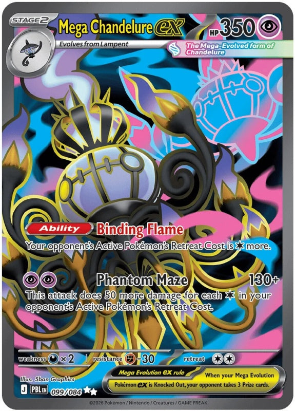 Mega Chandelure ex 099/084 Pitch Black Pokémon card