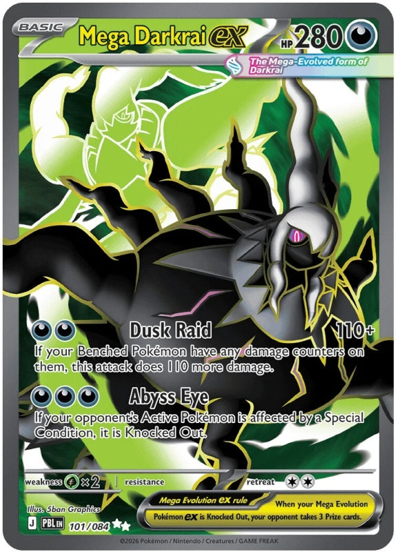 Mega Darkrai ex 101/084 Pitch Black Pokémon card