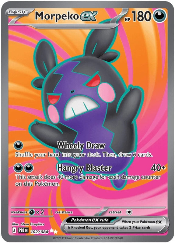 Morpeko ex 102/084 Pitch Black Pokémon card