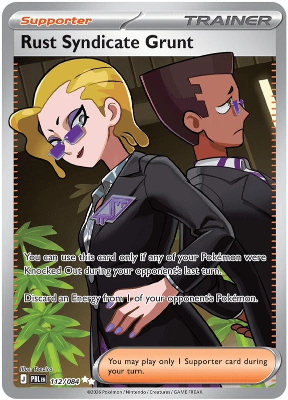 Rust Syndicate Grunt 112/084 Pitch Black Pokémon card