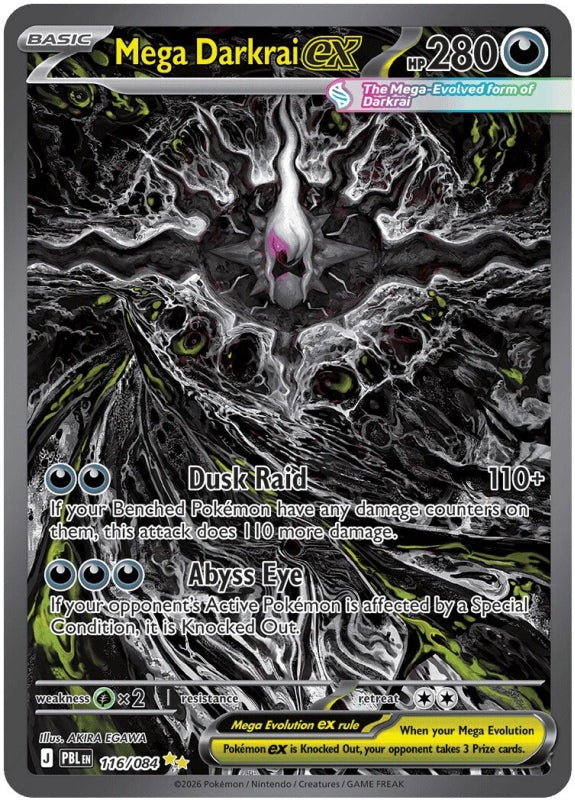 Mega Darkrai ex 116/084 Pitch Black Pokémon card