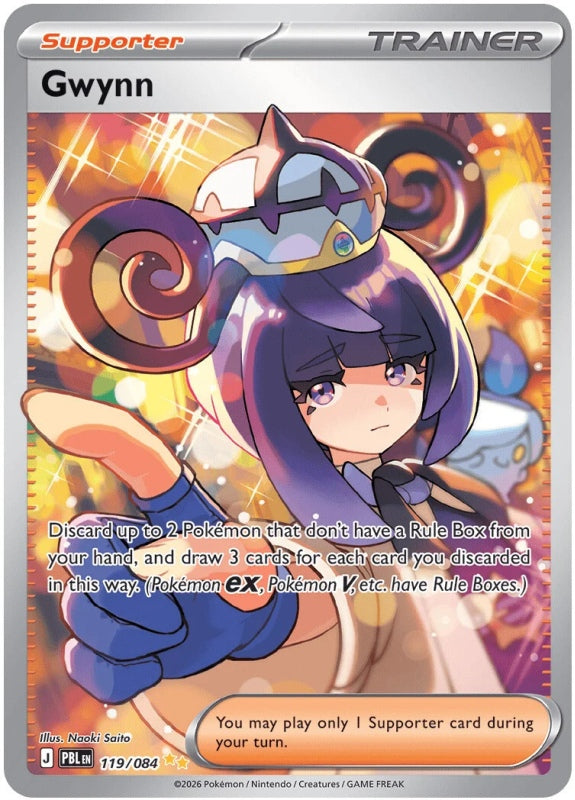 Gwynn 119/084 Pitch Black Pokémon card