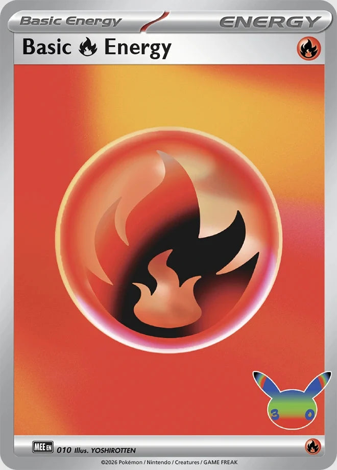 Basic Fire Energy 010 — 30th Celebration Holo Pokémon card