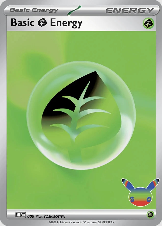 Basic Grass Energy 009 — 30th Celebration Holo Pokémon card