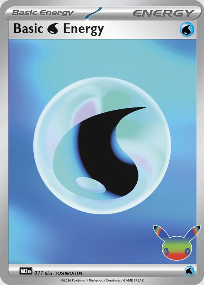 Basic Water Energy 011 — 30th Celebration Holo Pokémon card