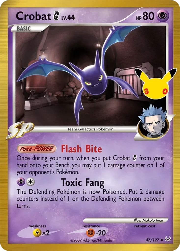 Crobat G 47/127 Uncommon 30th Celebration Classic Collection Pokémon card