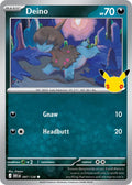 Deino 097/128 Common 30th Celebration Pokémon card