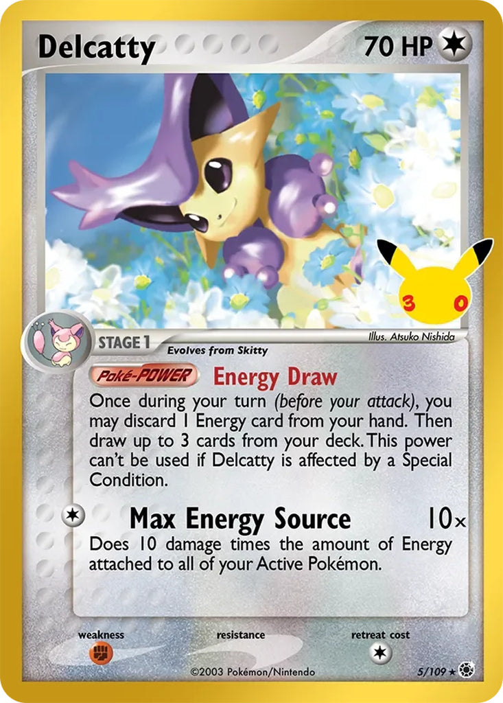 Delcatty 5/109 Rare Holo 30th Celebration Classic Collection Pokémon card