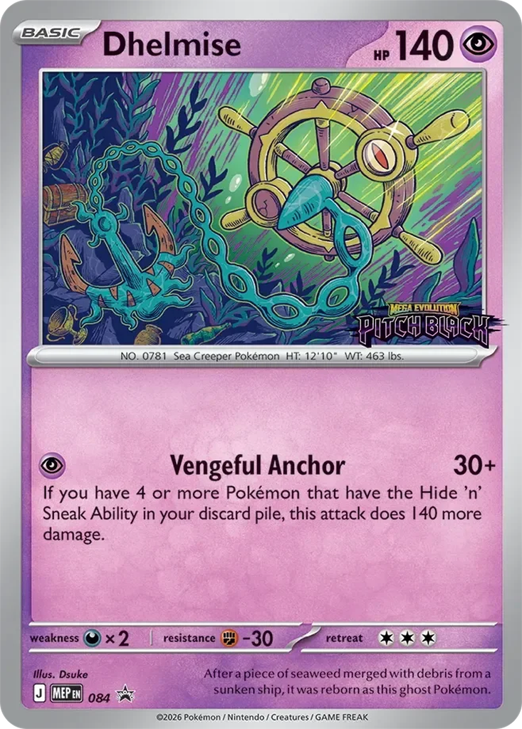 Dhelmise 084/MEP Promo Pokémon card – Mega Evolution Promos