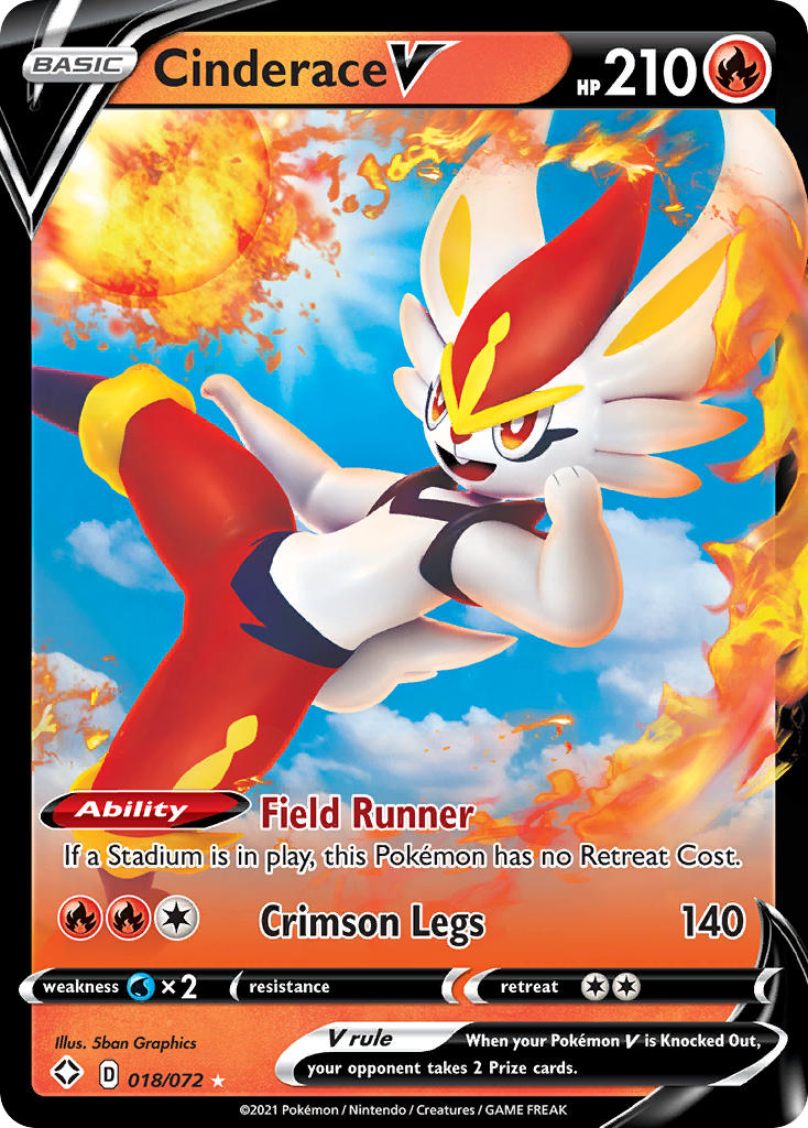 Cinderace V 018/072 (Shining Fates)