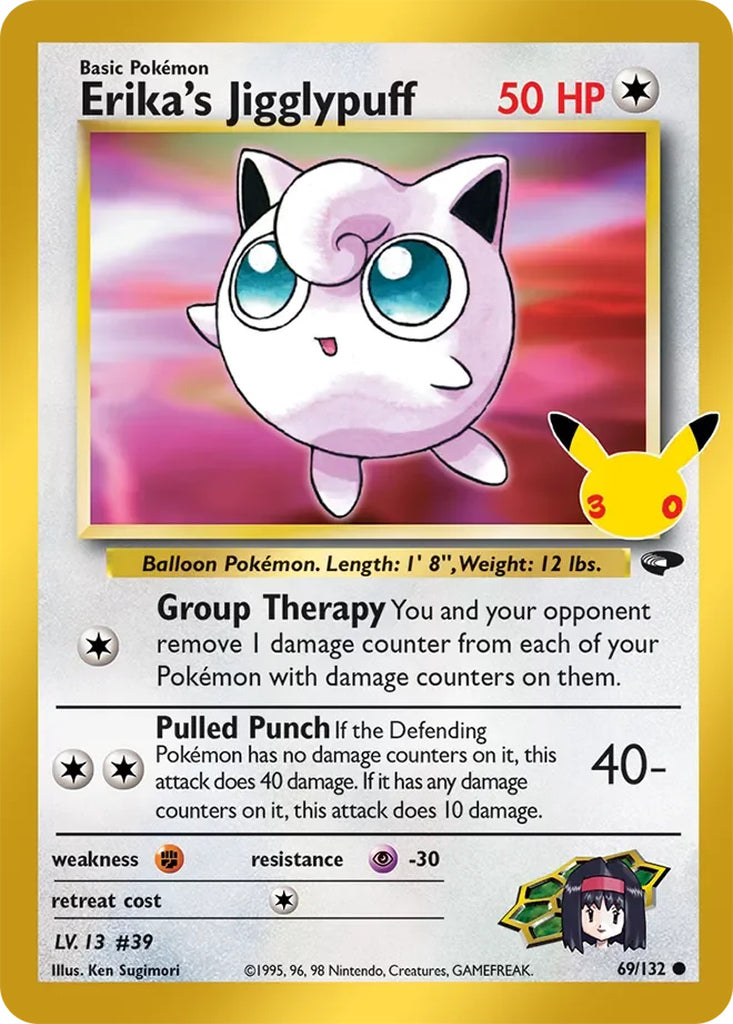 Erika's Jigglypuff 69/132 Common 30th Celebration Classic Collection Pokémon card