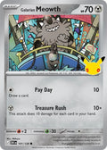 Galarian Meowth 101/128 Common 30th Celebration Pokémon card
