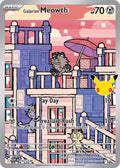Galarian Meowth 141/128 Illustration Rare 30th Celebration Pokémon card