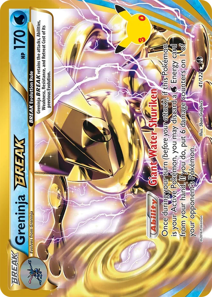 Greninja BREAK 41/122 Rare BREAK 30th Celebration Classic Collection Pokémon card