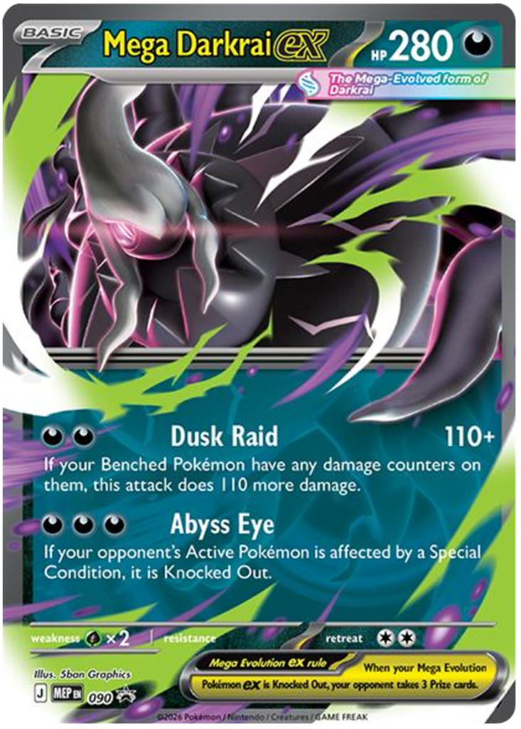 Mega Darkrai EX 090/MEP Promo Pokémon card – Mega Evolution Promos