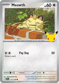 Meowth 113/128 Common 30th Celebration Pokémon card