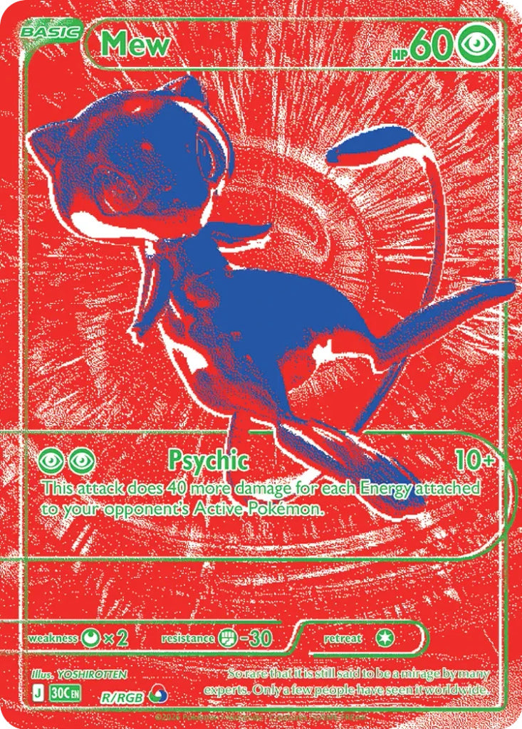 Mew R/RGB Promo 30th Celebration Pokémon card