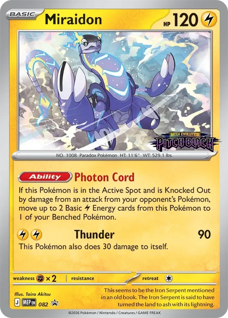 Miraidon 082/MEP Promo Pokémon card – Mega Evolution Promos