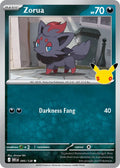 Zorua 095/128 Common 30th Celebration Pokémon card